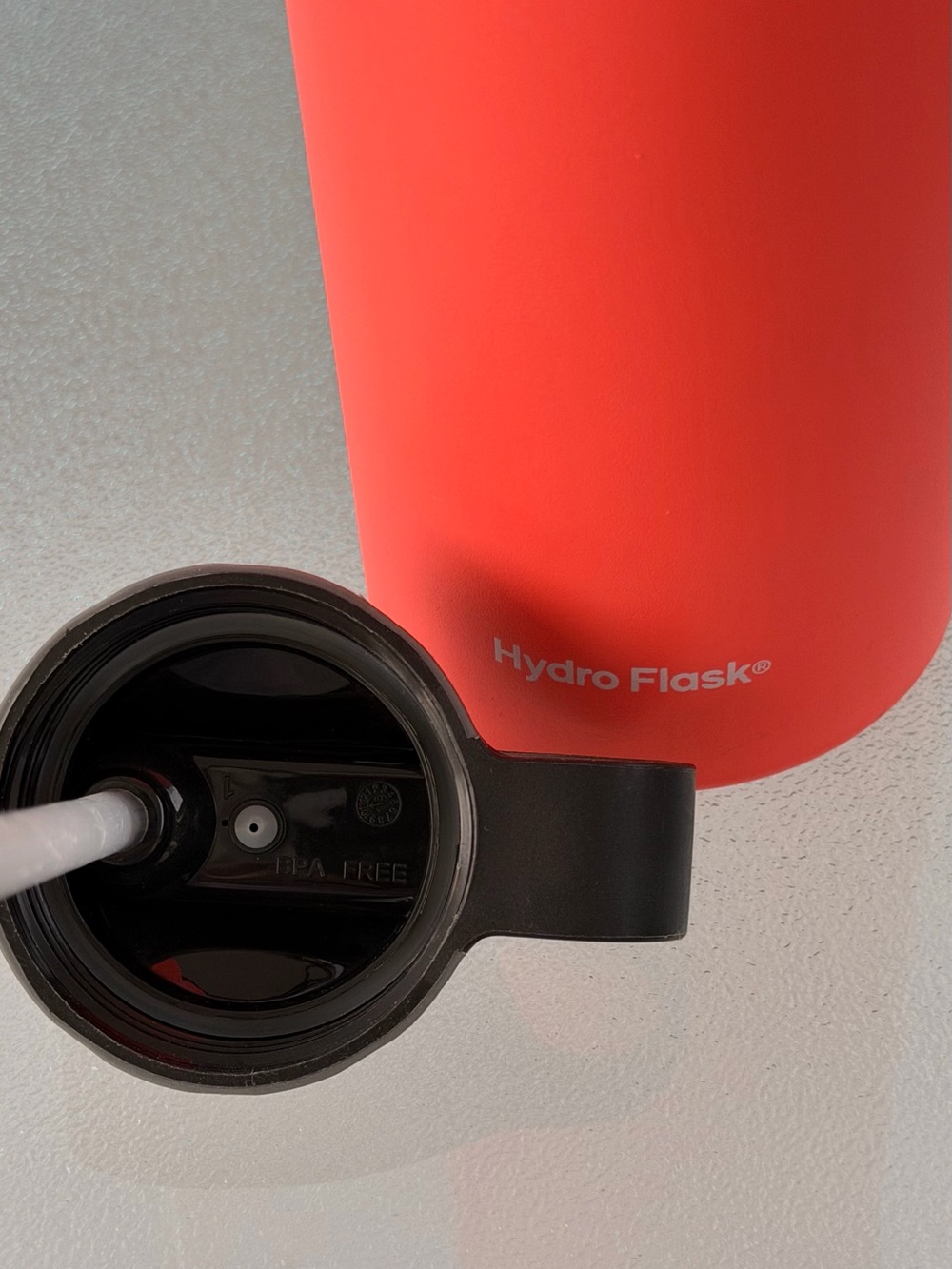 Bright Orange Hydro Flask Wide Mouth Stainless Steel Water Bottle, 40 Oz./1.18 L - Picture 8 of 10